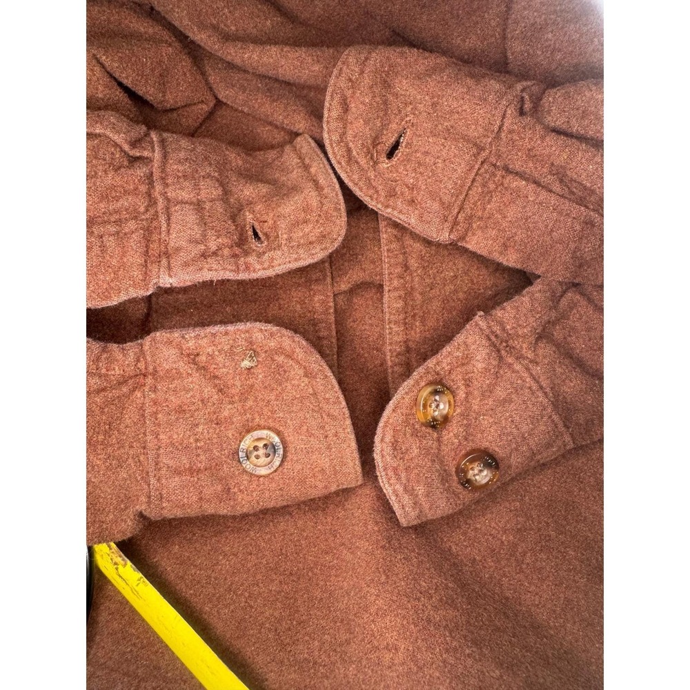 Vintage Woolrich Flannel Button Down Shirt Mens L Brown Long Sleeve Workwear - Picture 6 of 7